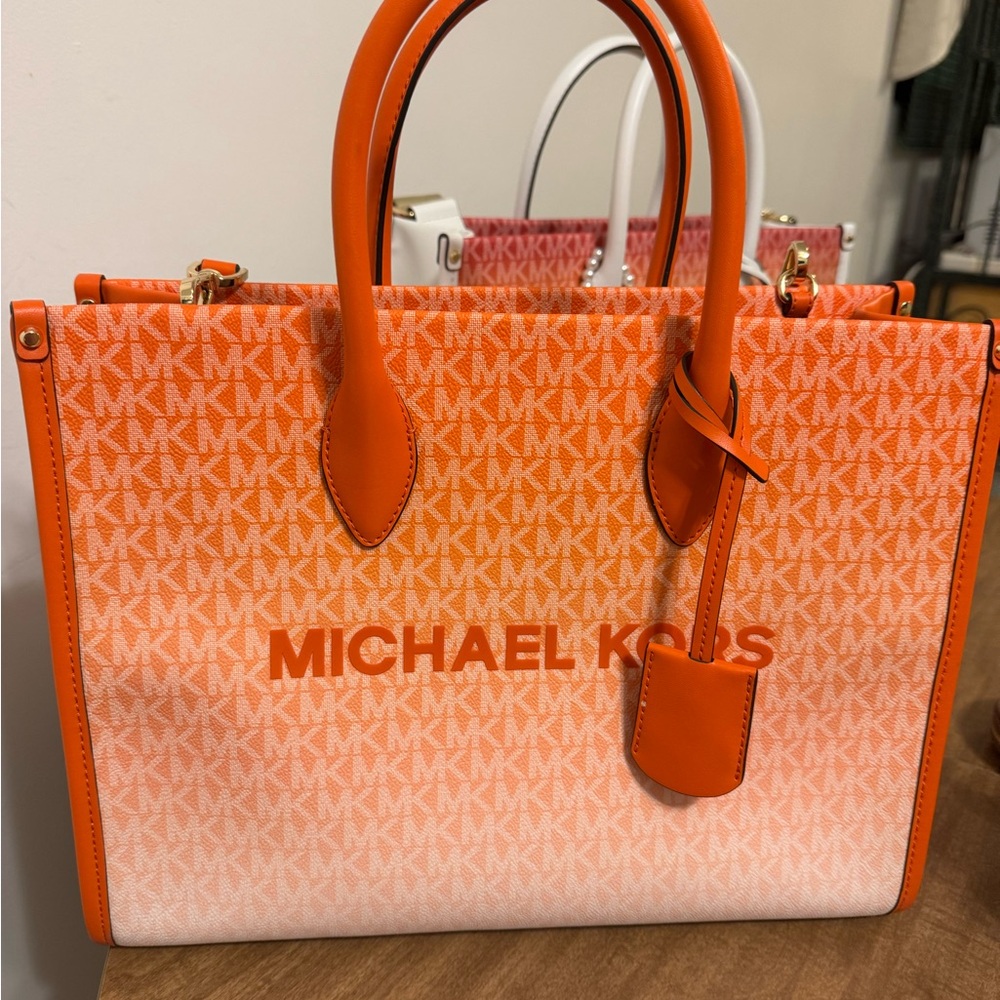 Michael Kors Orange Gradient Tote Bag